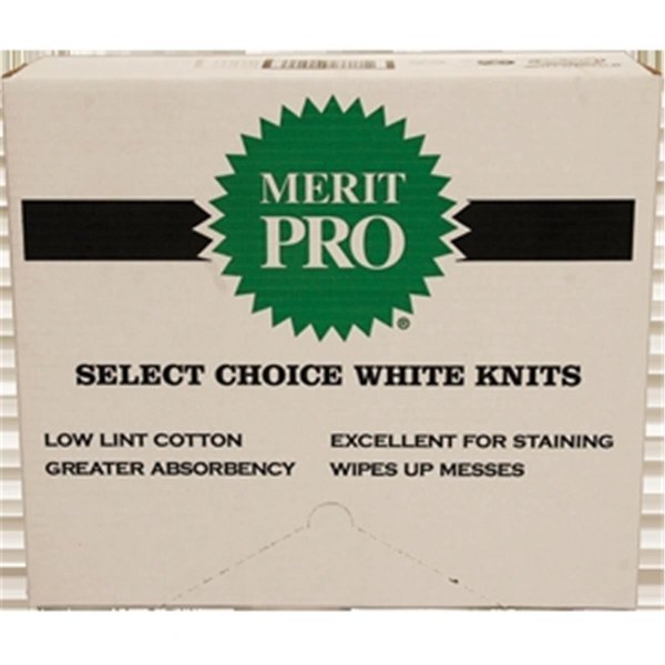 Merit Pro MP01003 White Green Box Choice Knit Rags 160101